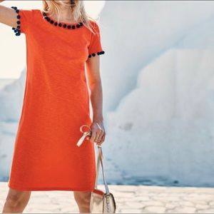 BODEN Bridget Jersey Dress Pom Poms {AA51}